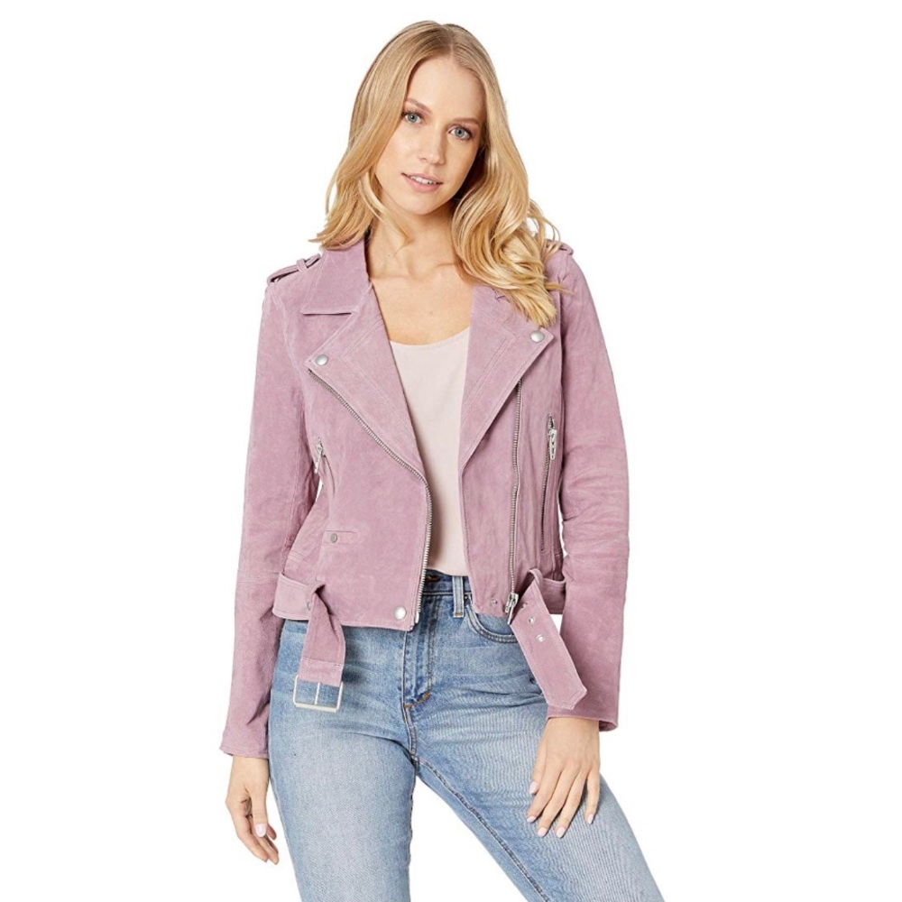 REVOLVE x BLANK NYC: Lilac Suede Moto Jacket - Picture 9 of 9